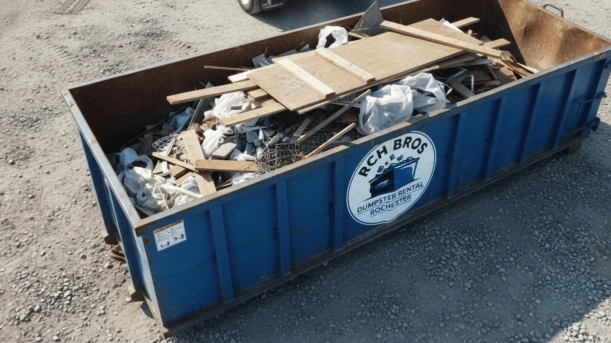 Roll-off dumpster delivery serving Corn Hill, New York from Rochester Roll-off dumpster delivery serving Corn Hill, New York from Rochester